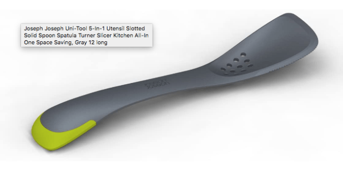 5-In-1 Utensil Slotted Solid Spoon Spatula Turner Slicer