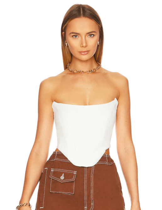 corset top bardot 