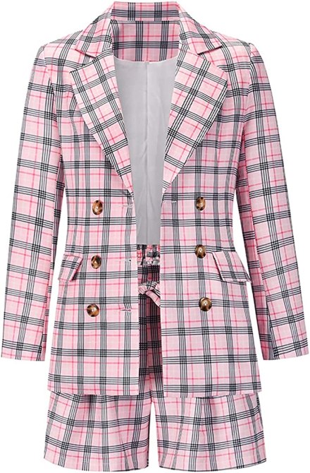 Pink Plaid Suit