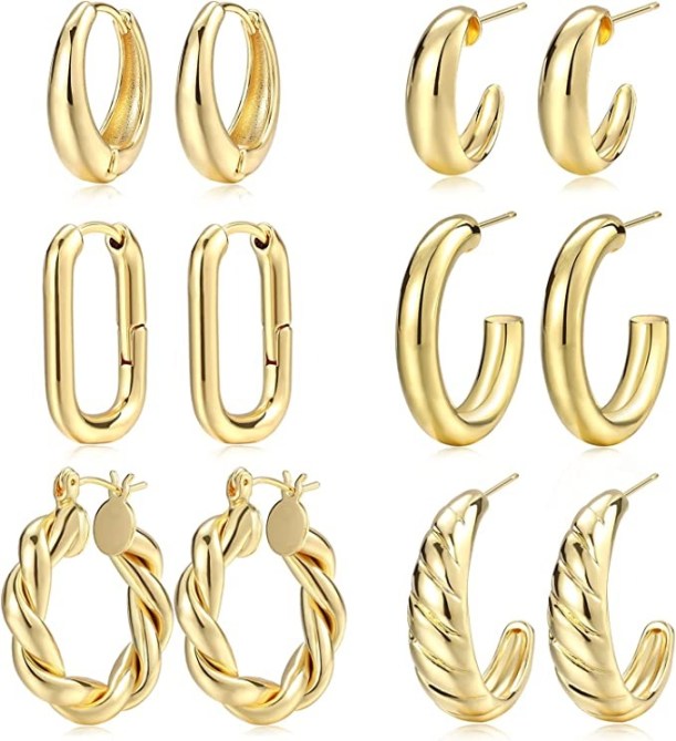 17 Mile Gold Hoop Earrings Set Amazon