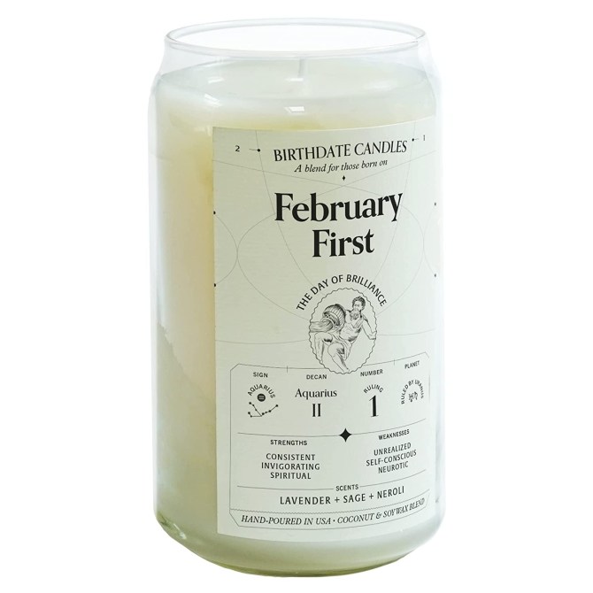 Birthdate Co. Aquarius Candle Amazon