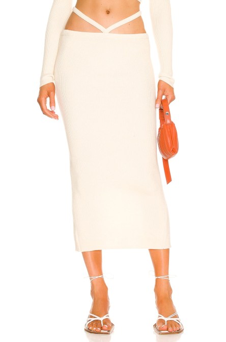 For Love & Lemons Mono Midi Skirt Revolve