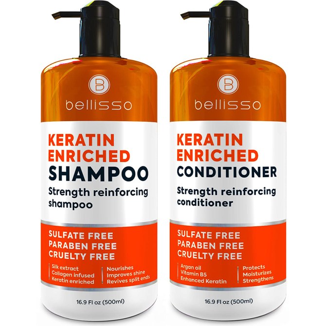 Bellisso Keratin Shampoo and Conditioner Set