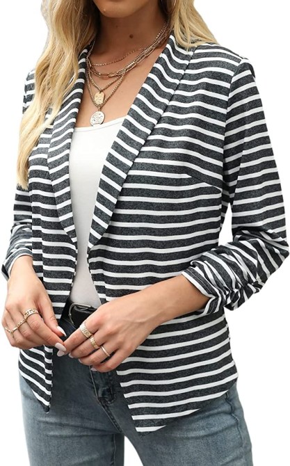POGTMM 3/4 Sleeve Blazer Amazon