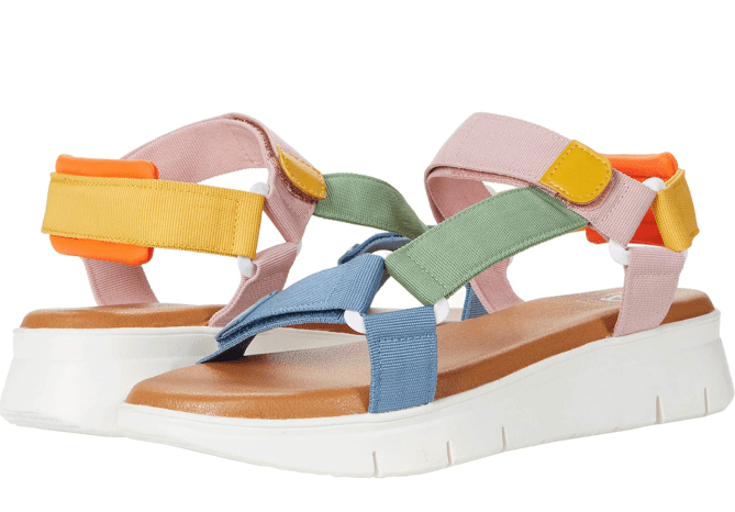 Dirty laundry rainbow sandals