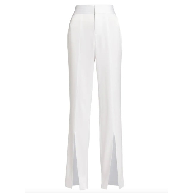 Alice + Olivia Jody High-Rise Slitted Pants