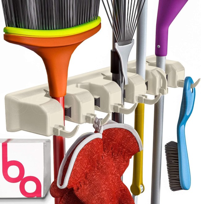 Broom Holder Wall Mount and Garden Tool Organizer