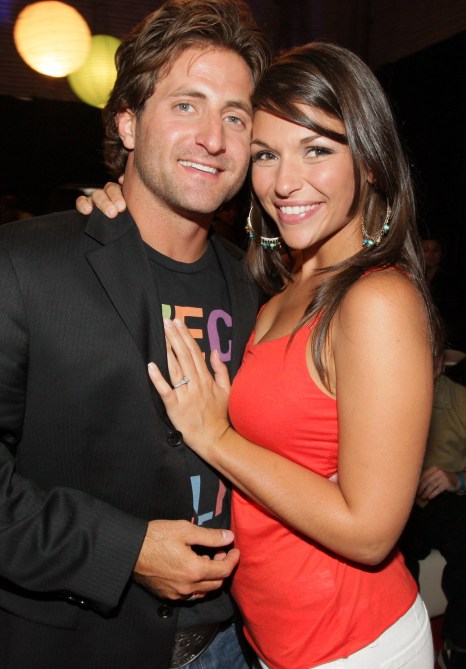 (EXCLUSIVE, Premium Rates Apply) BURBANK, CA - JULY 08:  ***EXCLUSIVE*** "The Bachelorette" Deanna Pappas (right) and winner Jesse Csincsak backstage during the live taping of Randy Jackson Presents "America's Best Dance Crew" in Burbank, CA on July 8, 2008.  The show airs Thursdays at 10pm on MTV.  (Photo by Chris Polk/FilmMagic)