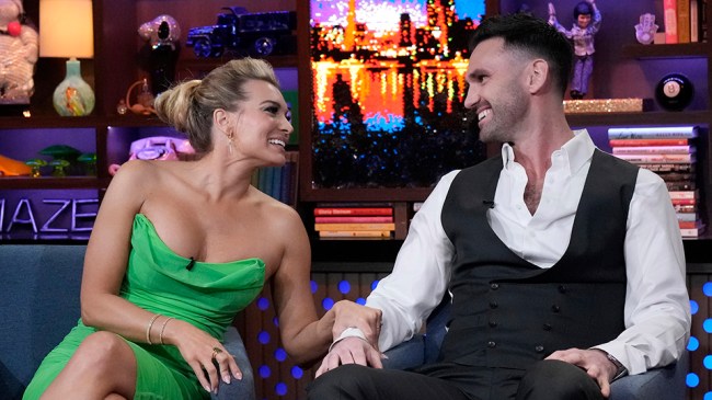 WATCH WHAT HAPPENS LIVE WITH ANDY COHEN -- Episode 20029 -- Pictured: (l-r) Lindsay Hubbard, Carl Radke -- (Photo by: Charles Sykes/Bravo via Getty Images)