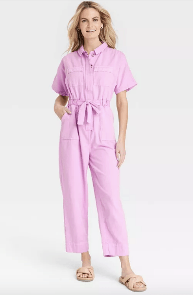 pink jumpsuit