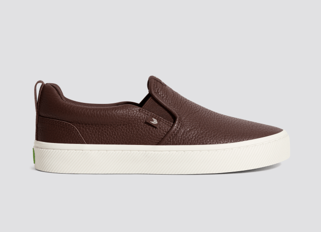 Cariuma Premium Leather Slip-On in Brown
