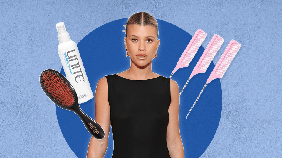 Sofia Richie next to her most-used Hair Products.