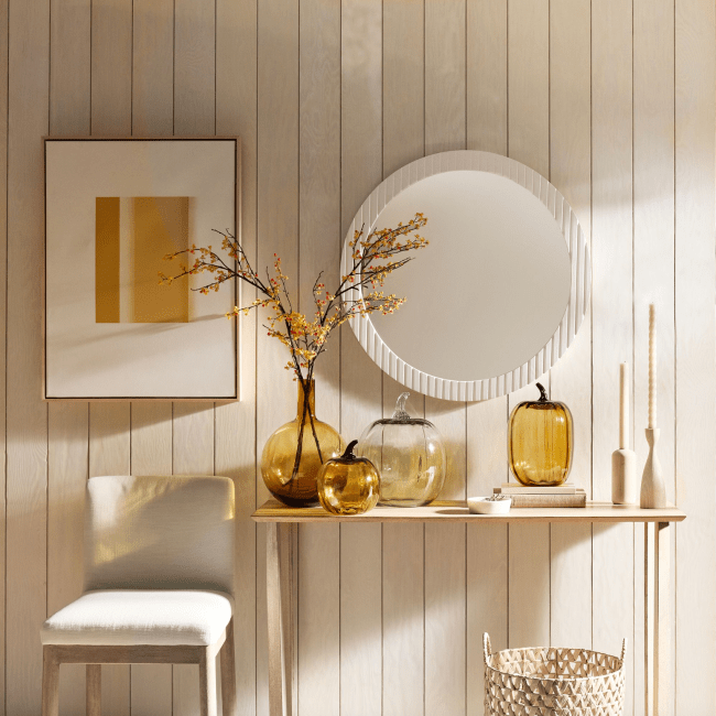 Jewel Tone Glass Pumpkins and Vase