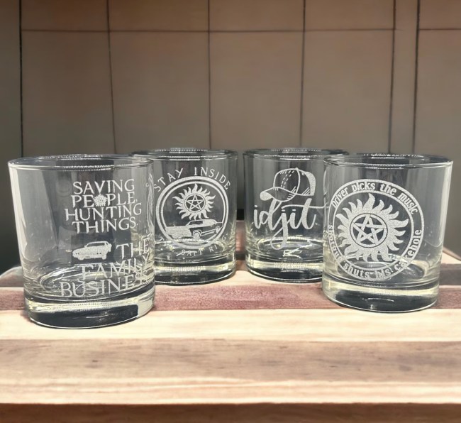Supernatural Rock Glass Set of 4 