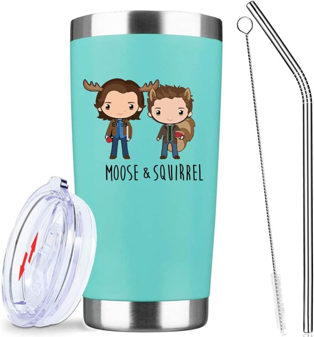 Supernatural  Sam & Dean  Mint Green Travel Tumbler
