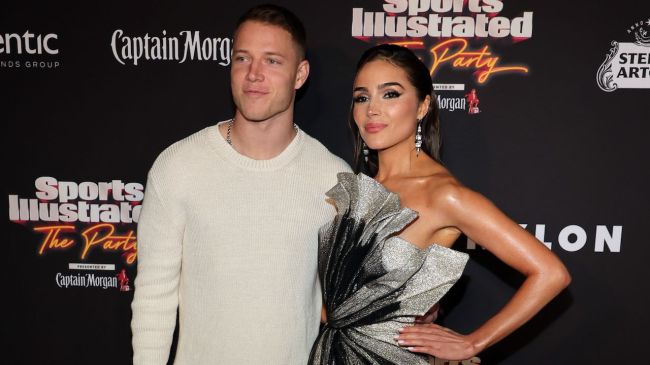 Christian McCaffrey and Olivia Culpo