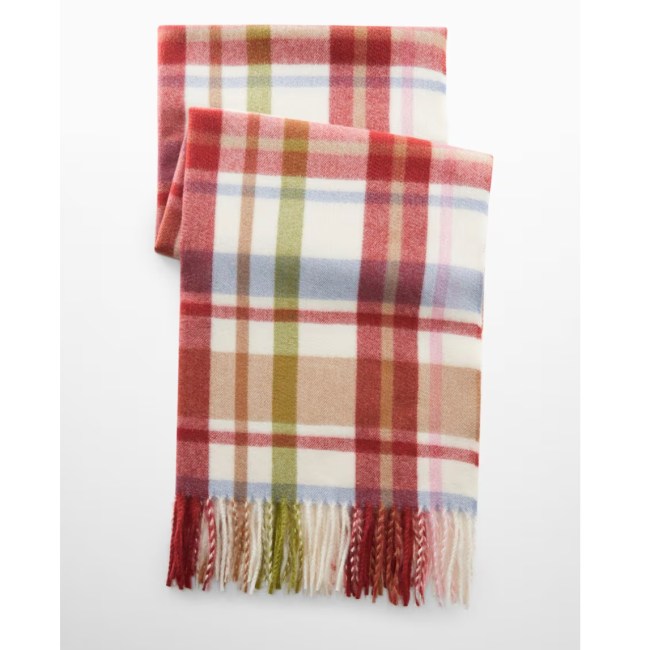 Mango plaid scarf