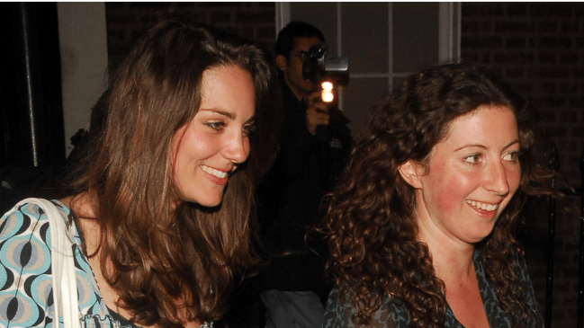 Kate Middleton with a friend in London, England