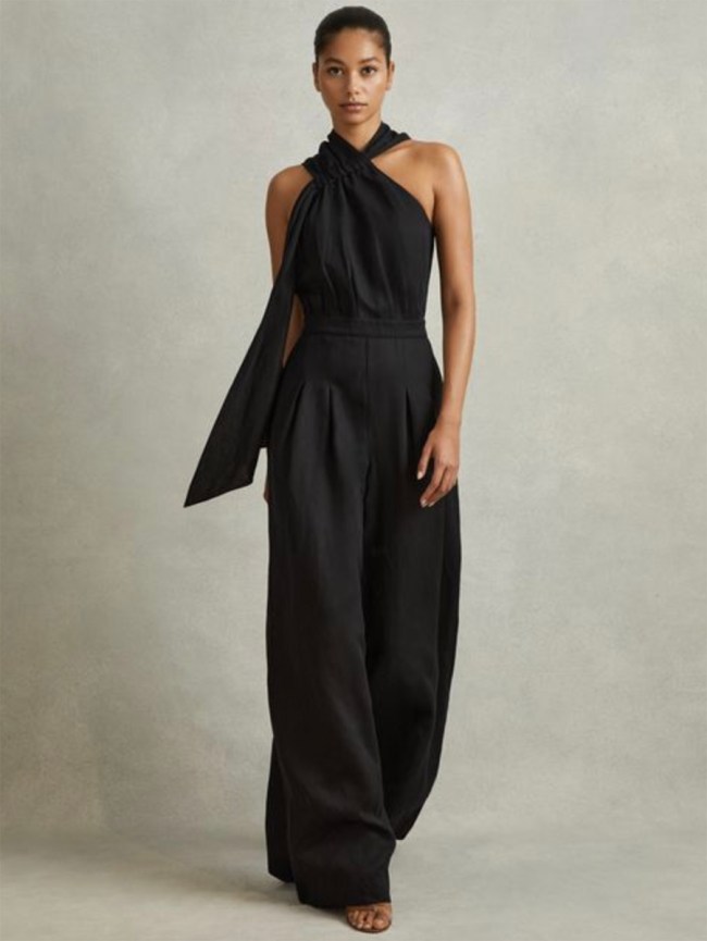 Reiss Selena Jumpsuit in black