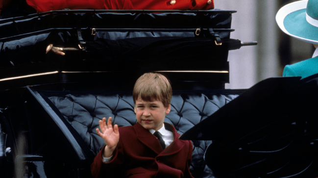 June 11, 1988: Prince William waving to onlookers