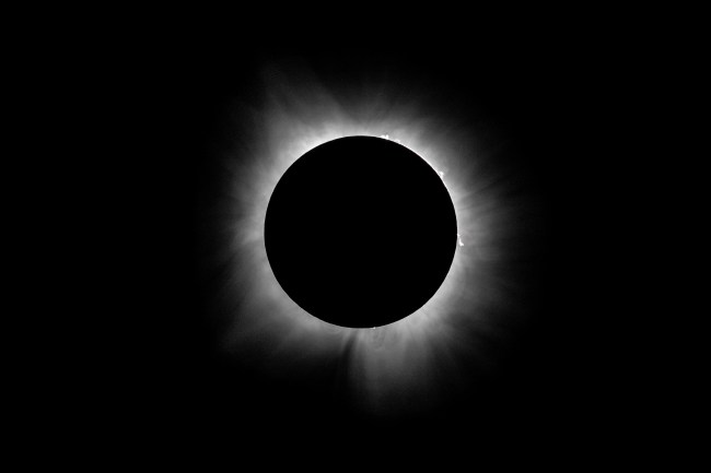 Solar eclipse totality in Brady, Texas.