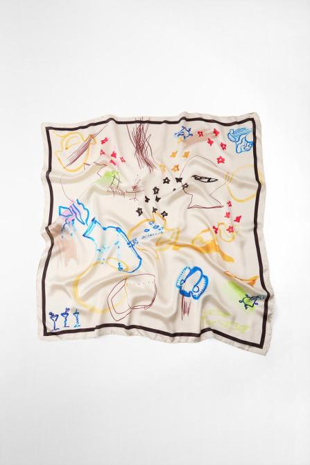 Printed scarf from Zara.