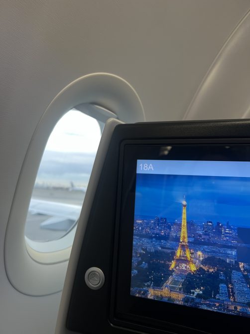 The view inside one of La Compagnie's plane