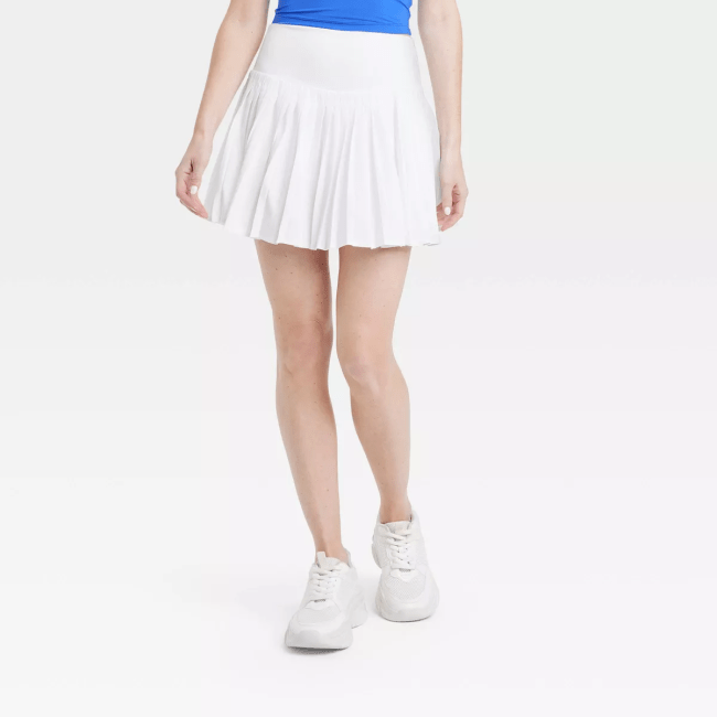 All in Motion Micro Pleated Skort in white