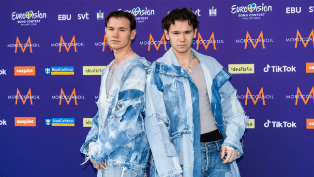 Marcus & Martinus from Sweden attends the 68th Eurovision Song Contest at Malmo Live on May 5, 2024 in Malmo, Sweden.