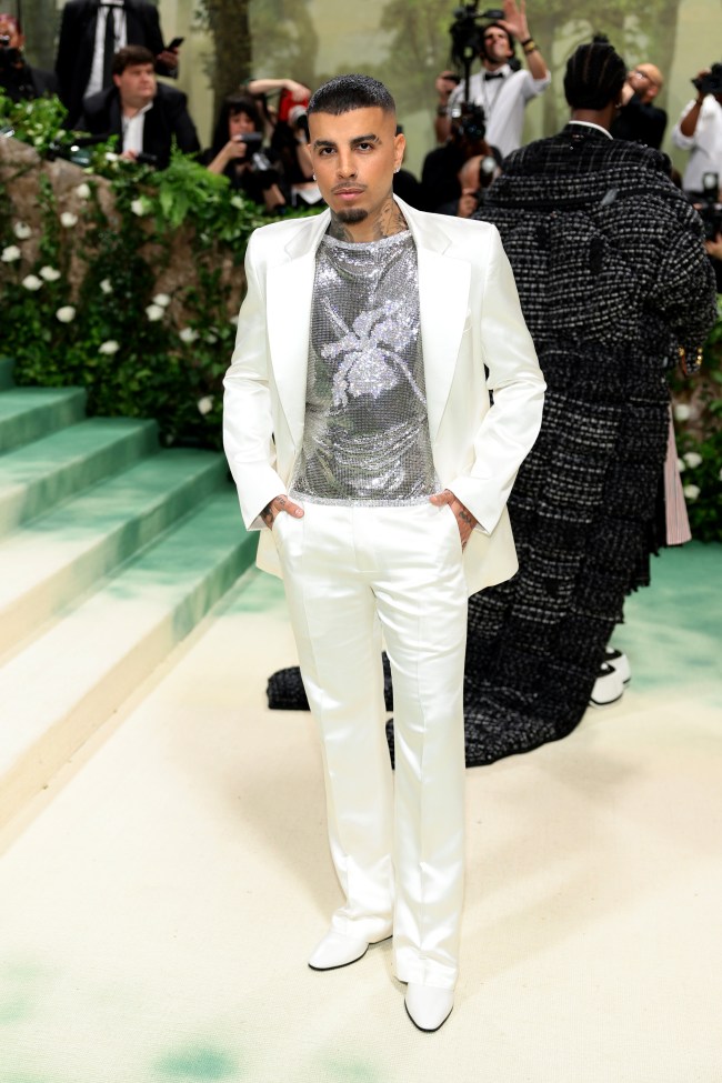 Rauw Alejandro attends The 2024 Met Gala Celebrating "Sleeping Beauties: Reawakening Fashion" at The Metropolitan Museum of Art on May 06, 2024 in New York City. 