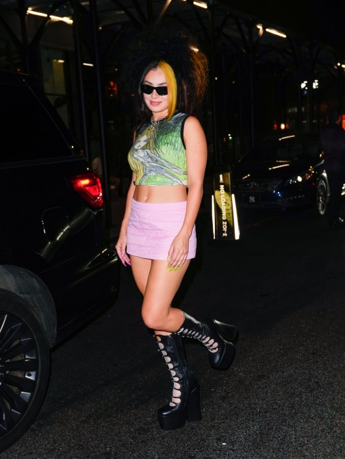 Charli XCX is seen on September 10, 2022 in New York City.
