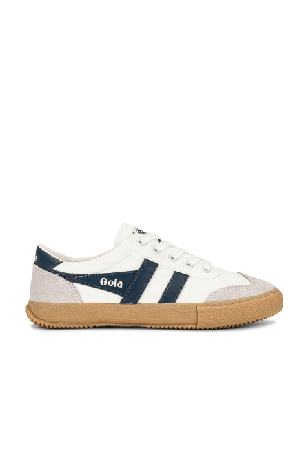 Gola Badminton Sneaker in white, navy, gray.