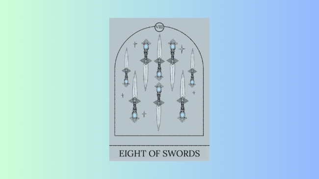 The 8 of Swords Tarot card