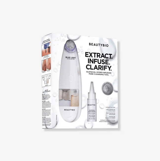 BioBeauty GLOfacial Hydro-Infusion Pore Cleansing + Blue LED Clarifying Tool