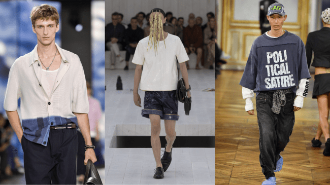 Baggy sleeves on the runway.