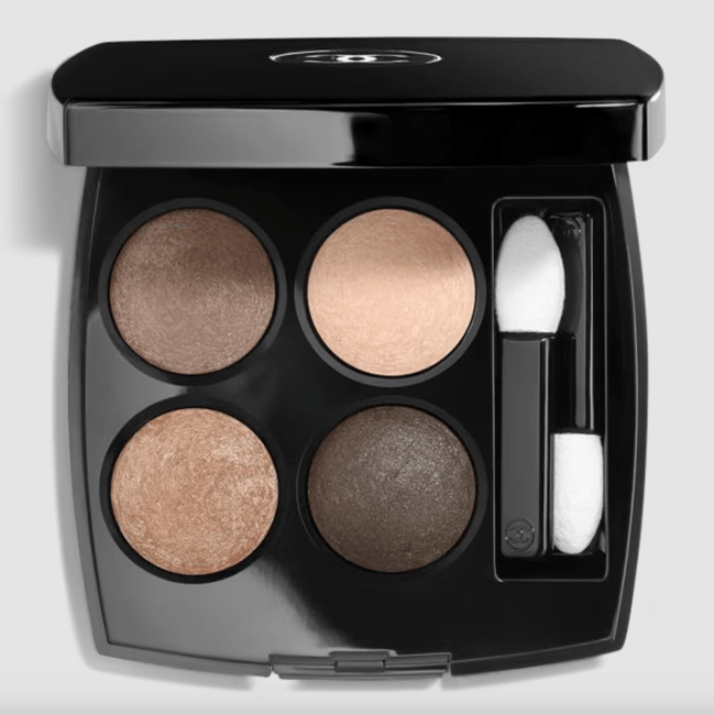 Chanel Les 4 Ombres Eyeshadow in a black case.