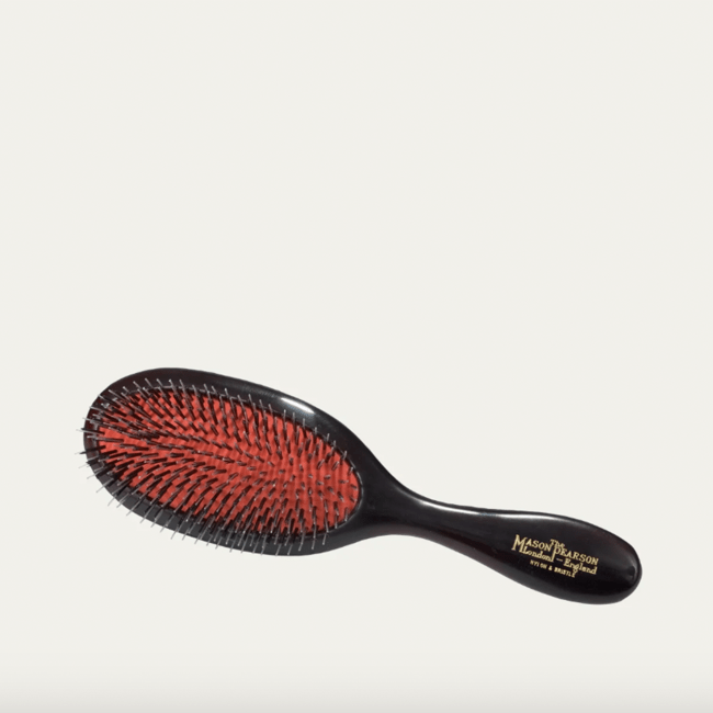 Mason Pearson Handy Mixture Bristle Hair Brush, a black brush.