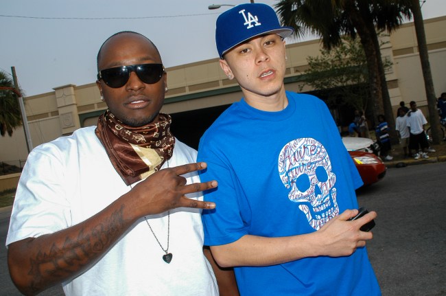 Rappers Smilez (Rodney Bailey) and Southstar (Rob Campman) in Orlando, Florida on April 30, 2007.