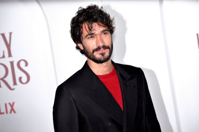 Italian actor Eugenio Franceschini on the red carpet of Netflix series Emily in Paris 4 at The Space Cinema Moderno.