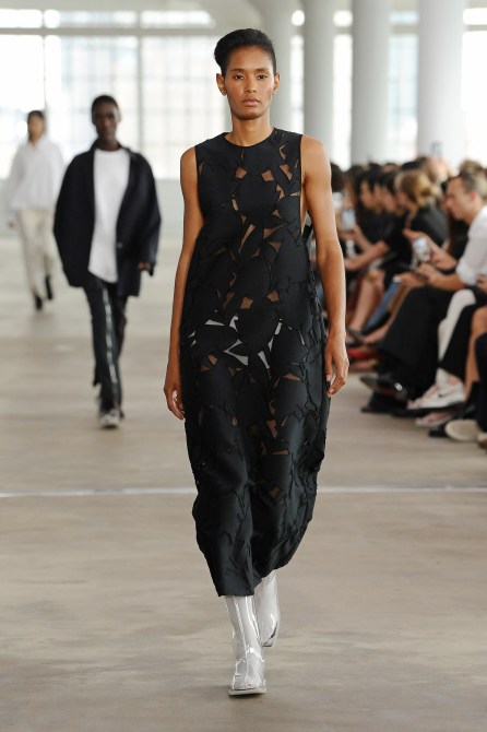 A model walks the runway at the Tibi show during September 2024 New York Fashion Week