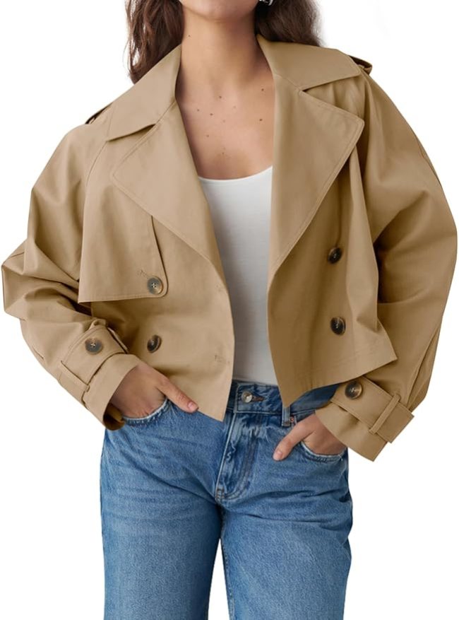 cropped trench coat