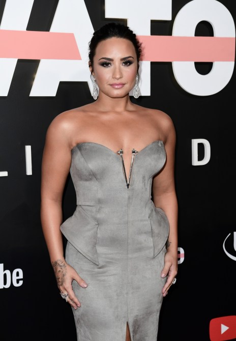 Demi Lovato attends the "Demi Lovato: Simply Complicated" YouTube premiere at The Fonda Theatre on October 11, 2017 in Los Angeles, California.