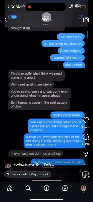 Devin texts The Bachelorette