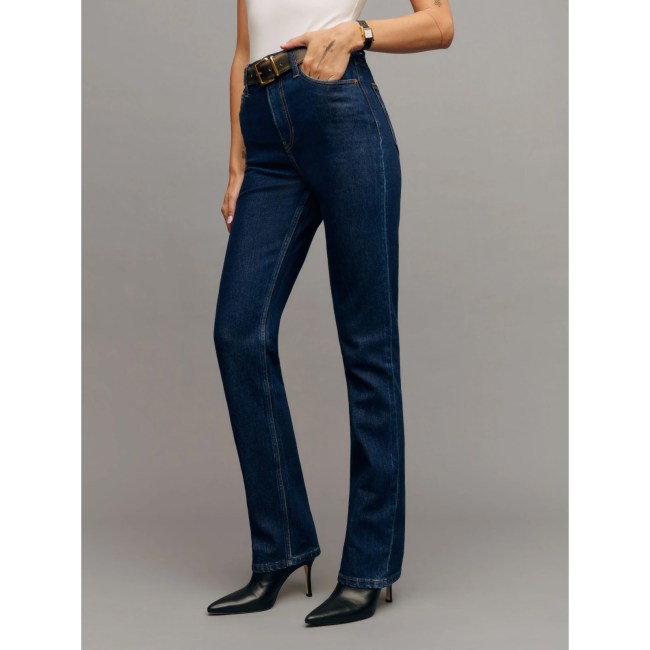 Reformation Jax Stretch High-Rise Straight Jeans