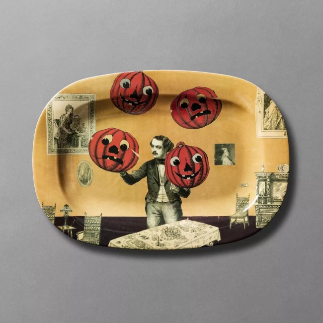 Pumpkin Juggler Melamine Rectangle Serving Platter