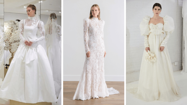 STYLECASTER | Wedding Dress Trends, Shoulder Pouf Wedding Dress