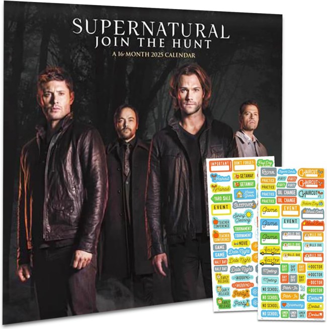 Supernatural 2025 Calendar with stickers