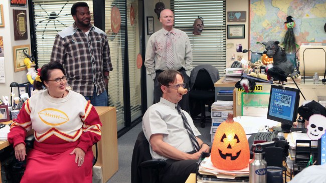 THE OFFICE: Phyllis Smith, Craig Robinson, Creed Bratton, Rainn Wilson in 'Here Comes Treble'