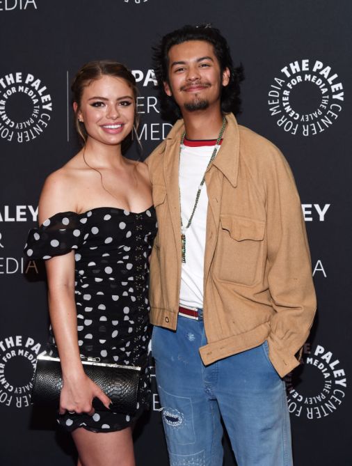BEVERLY HILLS, CALIFORNIA - APRIL 22: Hannah Kepple (L) and Xolo Mariduena attend the premiere screening and conversation of YouTube Original's "Cobra Kai" Season 2 at The Paley Center for Media on April 22, 2019 in Beverly Hills, California.