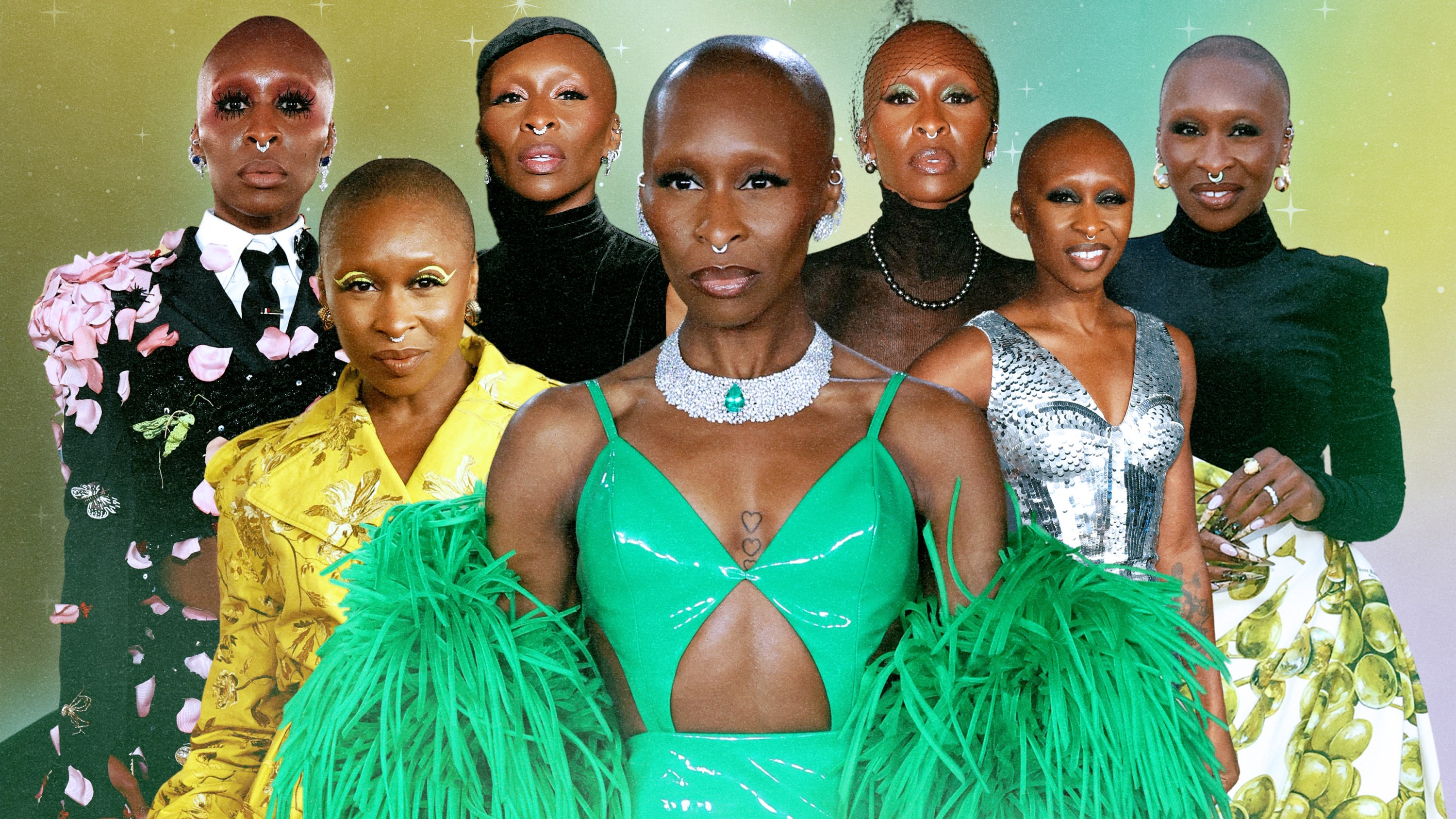 A collage of Cynthia Erivo's best style moments